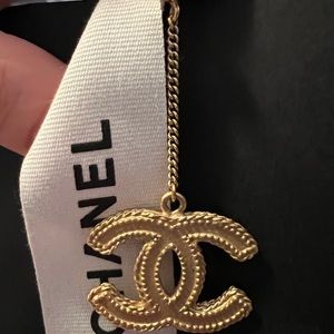 Chanel dangle long drop earrings